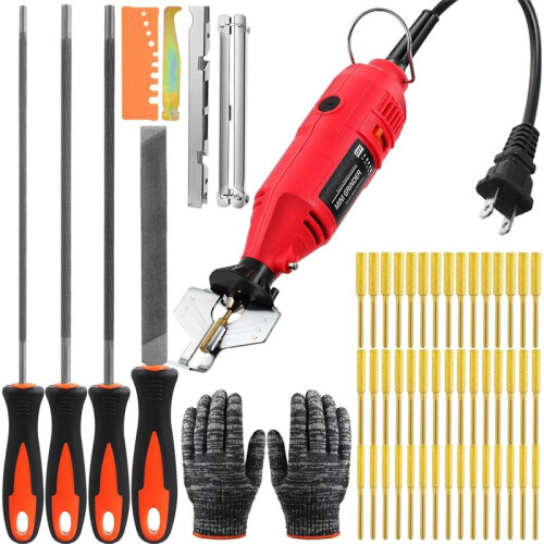 Portable Electric Chainsaw Sharpener Kit with Chainsaw Sharpener Tool, Chainsaw File Kit for All Chainsaw Chains US Plug