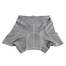 Damen-Radhose aus Baumwollstoff mit 3D-Silikon-Schockschutz, Grau, M