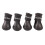 (Black, L) 4Pcs Waterproof Dog Boots Candy Color 1