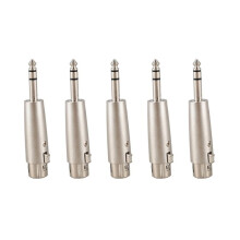 5X New XLR to Female 6.3mm JACK LEAD PLUG Mic Microphone Patch Cable Adapter