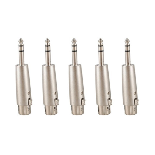 5X Adaptador de Cable Patch Minifono XLR A Hembra 6.3mm