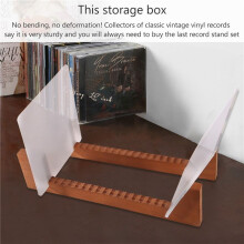 Support de stockage de disque vinyle - Extrémités en acrylique - Affichez vos singles et LP dans cette unité de rack portable moderne