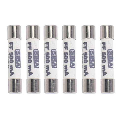 6X 1000V 500MA 6.3 x 32mm White Ceramic Fuse for Multimeter