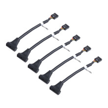 5PC 15cm USB 3.0 20 Pines Macho A USB 2.0 9 Pines Hembra Cable del Adaptador