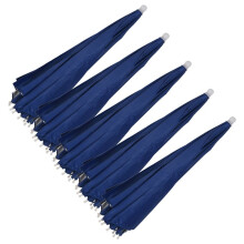 5PC 26 Pulgada Diametro Sombrero Paraguas de Pesca Banda Elastica Azul Oscuro