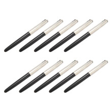10X Caneta Tinteiro HERO 616 com Capuz Bico Dourado Preto Barril Pequeno Vintage