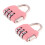 2X Luggage Box Resettable Combination Lock Padlock 3 Digit Number 1