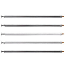 5 Pcs 98cm 38.5 inch 7 Sections Telescopic Antenna Replacement for FM Radio TV