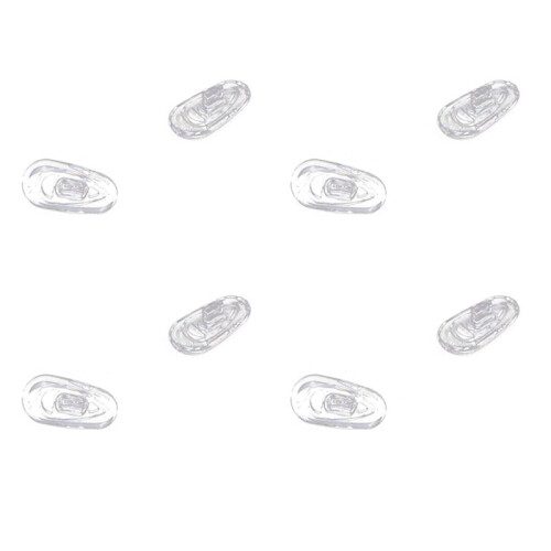 100 Pairs Silicone Eyeglass Nose Pads Oval Push