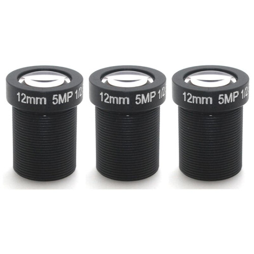 3X Single Board Camera Lens 12mm 5MP HD Network Camera Lens CCTV LENS Camera Accessories
