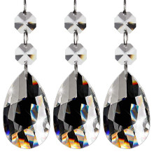 60Pcs Chandelier Crystals,Clear Teardrop Crystal Chandelier Pendants Parts Beads,Hanging Crystals for Chandeliers(50mm)