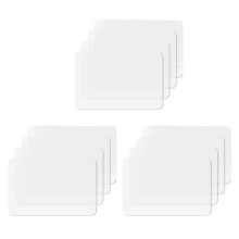 Transparent Kitchen Mat,Coffee Table Mat,Table Protector,Waterproof Placemats,Worktop Saver,Placemat Set 12 Pieces