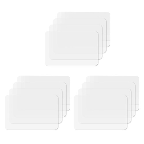 Transparent Kitchen Mat,Coffee Table Mat,Table Protector,Waterproof Placemats,Worktop Saver,Placemat Set 12 Pieces