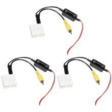 3X 24 Pin Car Camera Adapter Connector Wire Reversing Camera to GPS Unit Cable for Kluger RAV4
