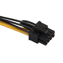3X PCI-E PCI Express 6Pin Female to Dual Dual 2-Port 8Pin (6 + 2Pin) Male F/M Adapter GPU Video Card Power Cord 18AWG