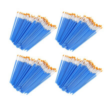 Paint Brushes Set 200 Pcs Kids Nylon Flat Hair Small Oil Watercolor Artist Painting Kits Bulk for Children