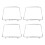 4X Car Cup Holder Frame Trim Sticker for   C Class W205 GLC Class W253 2015-2018 1