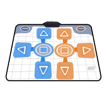 Double Dance Mat Soft Foam NonSlip Surface Double Player Pad for Console Games 35.4x32.3in