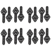 16Pcs CNC Metal Mount Adjust Height Angle Stand for RC Crawler Car Axial SCX10 90046 D90 D110,Black