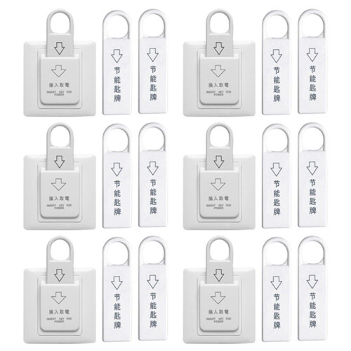 6X High Grade Hotel Magnetic Card   Saving  Insert Key for Power with 18 Card