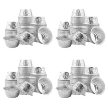 600 Pcs Aluminum Foil Cupcake Cups Ramekin Muffin Baking Cups, Disposable Muffin Liners, Ramekin Holders Cups