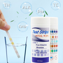50pcs Pool pH Test Strips - Chlorine & Water Tester