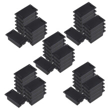 Caja Cubierta de Compartimiento Sostenedor de Batería 9V de Guitarra Bajo Negro Juego de 50