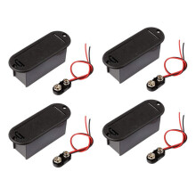 4X 9V Battery Holder Case for Active Guitar Bass Pickup