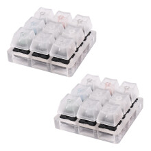 2X Acrylic Keyboard Tester 9 Clear Plastic Keycap Sampler for MX Switches