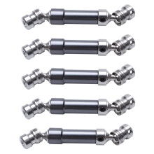 5Pcs Metal Rear Center Drive Shaft CVD Transmission Shaft for 1:12 12428 12423 RC Car Desert Buggy Off-Road