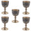 5X Classical Metal Wine Cup Handmade Small Goblet Household Copper Wine Glass Carving Pattern 2
