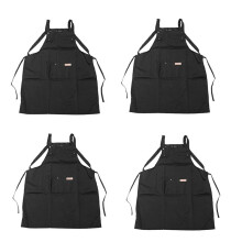 4X B Noir Styliste Professionnel Tablier Imperméable de Coiffure Coloriage Shampooing Coupes de Cheveux Wrap Tissu