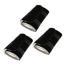 3X Jewelery Roll Jewelery Bag, Made of Flannel, for Ring, for Jewelry Storage When Traveling - Black, Gray, Small