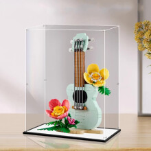 Transparent Acrylic Display Case with Dual Mirror Effect for 31156 Tropical Wind Ukulele Model