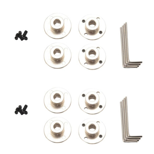 8mm Flange Coupling Connector, Rigid Guide Steel Model Coupler Accessory, Shaft Axis Fittings(8 Pack)