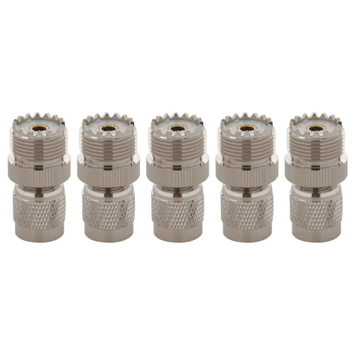 5X TNC-Stecker Auf PL259 UHF-Adapterbuchse, Silber