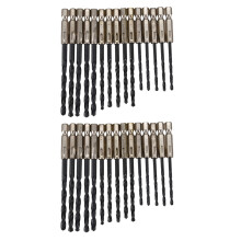 30 Pcs High Speed Steel Titanium Coated Drill Bits Set 3 4 5 mm Hex Shank