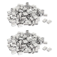 2,5mm Ein Loch Montage Draht Seil Aluminium HüLsen Clip Kabel Crimps 200 Stücke
