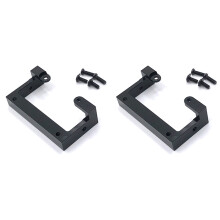 2X Metal Bumper Mount Bracket for WPL C14 C24 C24-1 C34 B14 B24 B16 B36 MN D90 MN99S RC Car Upgrade Parts,Black