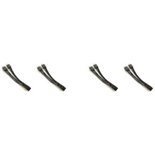 Motherboard HD Audio Extension Cable 9Pin 1 Female to 2 Male Y Splitter Cable Black for PC DIY 10cm, 4 Pack