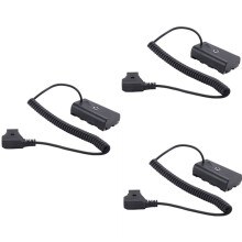 3X Netzteilkabel für D-Tap-Anschluss Ein NP-F-Dummy-Akku für NP F550 F570 NP F970