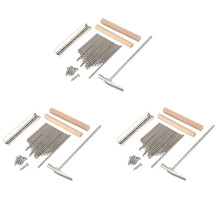 3 Satz 17 Tasten Kalimba Daumen Finger Klavier DIY Tasten + Brücke + Stimm Hammer Kit Musik Instrument Teil Zubehör