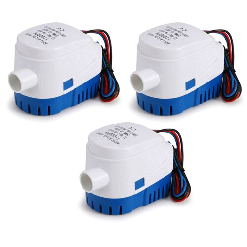 3X Automatic Submersible Boat Bilge Water Pump 12V Auto with Float  Outlet