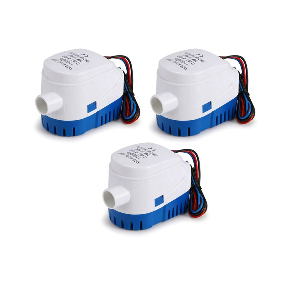 3X Automatic Submersible Boat Bilge Water Pump 12V Auto With Float Outlet 4711982397311