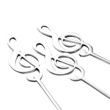 18 Pack Cute Teaspoons Stainless Steel Musical Notation Shaped Coffee Spoons Dessert Cake Ice Cream Sugar Spoon