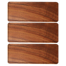 3X SüDamerikanisches Walnuss Tablett, Massiv Holz Nachmittagstee Tablett Aus Holz, Obst Tablett, Café Einfaches Snack Tablett