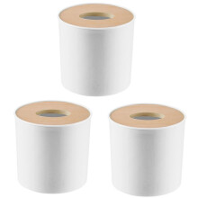 3X Holz Abdeckung Runde Rolle Papier Tissue Tube Haushalt Abnehmbare Holz Tissue Box
