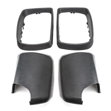 Car Black Rearview Mirror Cover Shell Side Mirror Caps with Frame Replacement for E53 X5 2000-2006