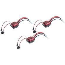 3X 1060 60A Contrôleur de Vitesse ESC Brossé étanche Frein Avant et Frein Arrière pour 1/10 RC Chenille Axiale Scx10 Trx4