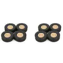 8Pcs Rubber Wheel Rim Tire Tyre for RC 1/16 Climbing Crawler Car WPL B-1/B-24/C-14/C-24/B-16 Truck Model Spare ,Yellow